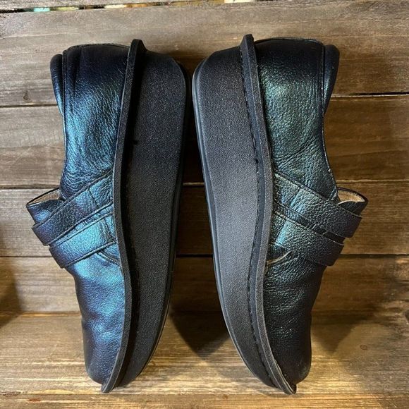 Womens‎ Alegria Alli Starlit Blue Buckle Clogs Leather Comfort Shoes EU 38 8-8.5 - Picture 4 of 7